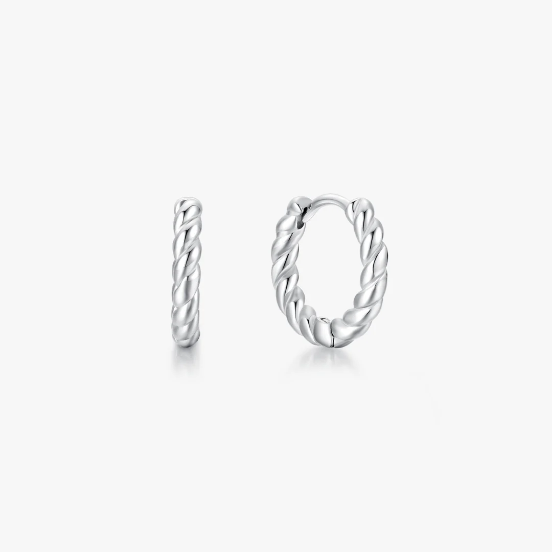 Twisted Huggie Hoops - Image 6