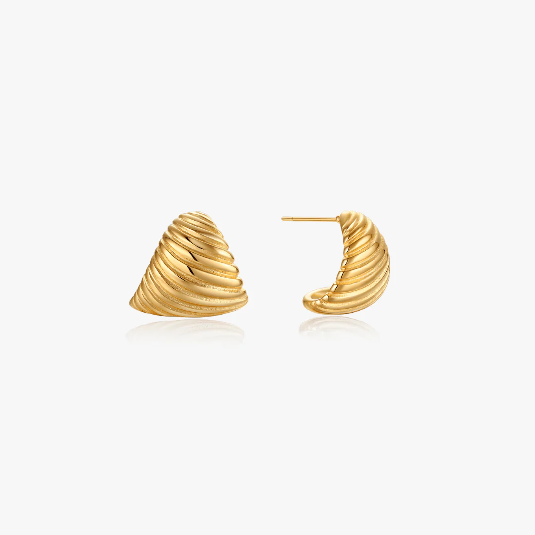 Willa Textured Dome Earrings - Image 4