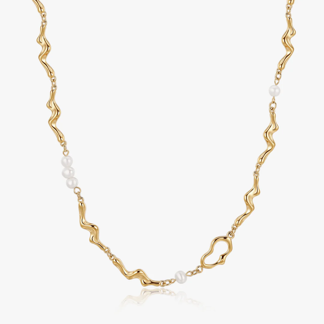 Yara Organic Asymmetrical Pearl Necklace - Image 6