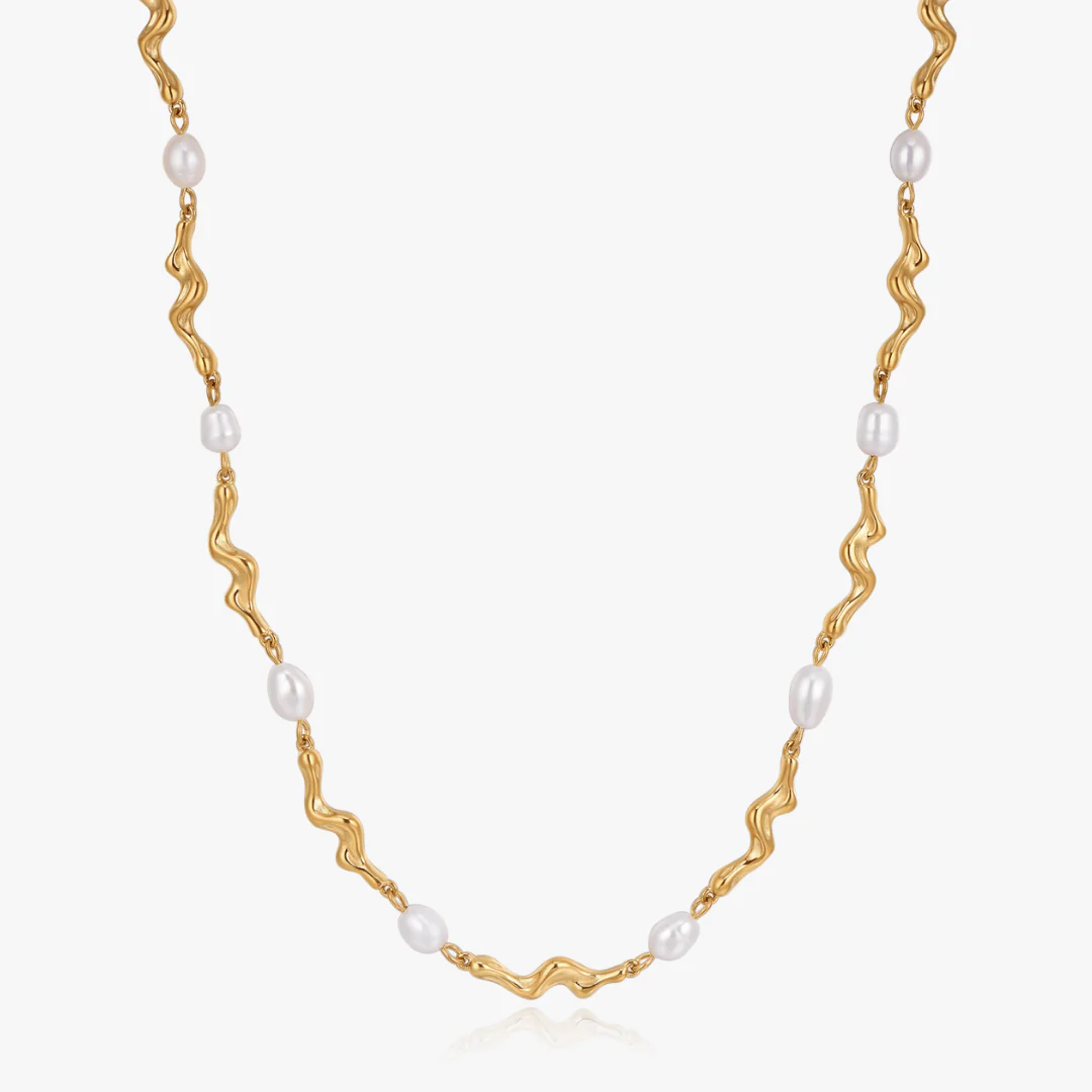 Zelia Organic Pearl Chain Necklace - Image 7